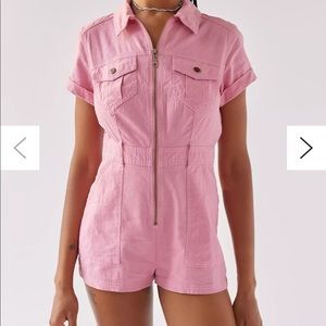 BDG linen zip up romper